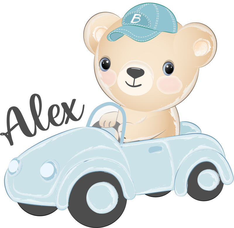 Tapis vinyle animal ours mignon conducteur - TenStickers