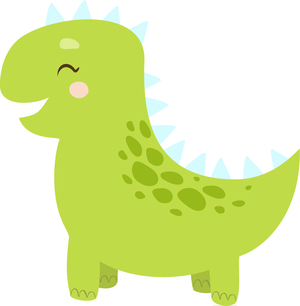 Tapis vinyle animal personnage dinosaure heureux - TenStickers