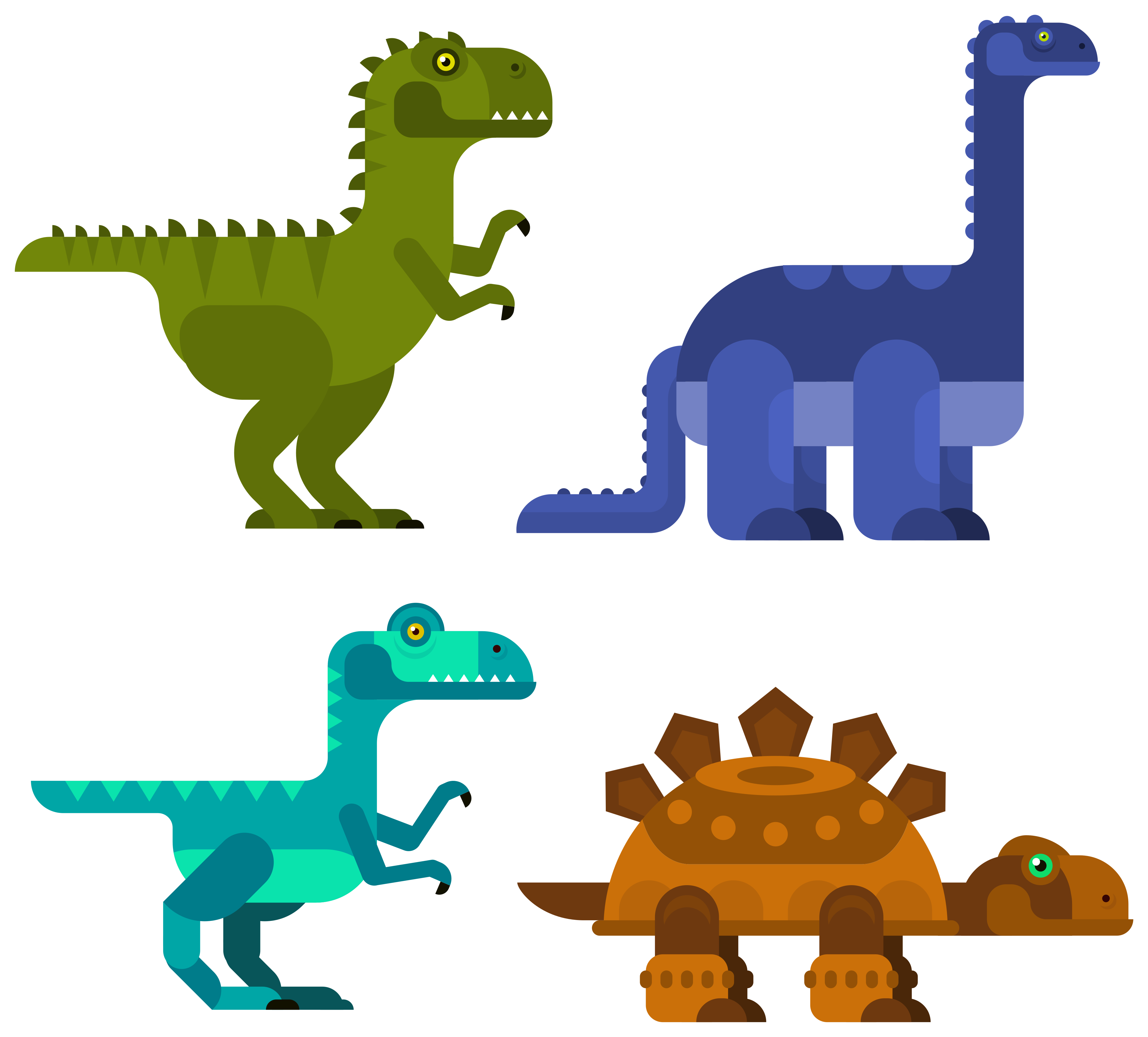 Tapis vinyle animal dinosaures colorés en mouvement - TenStickers