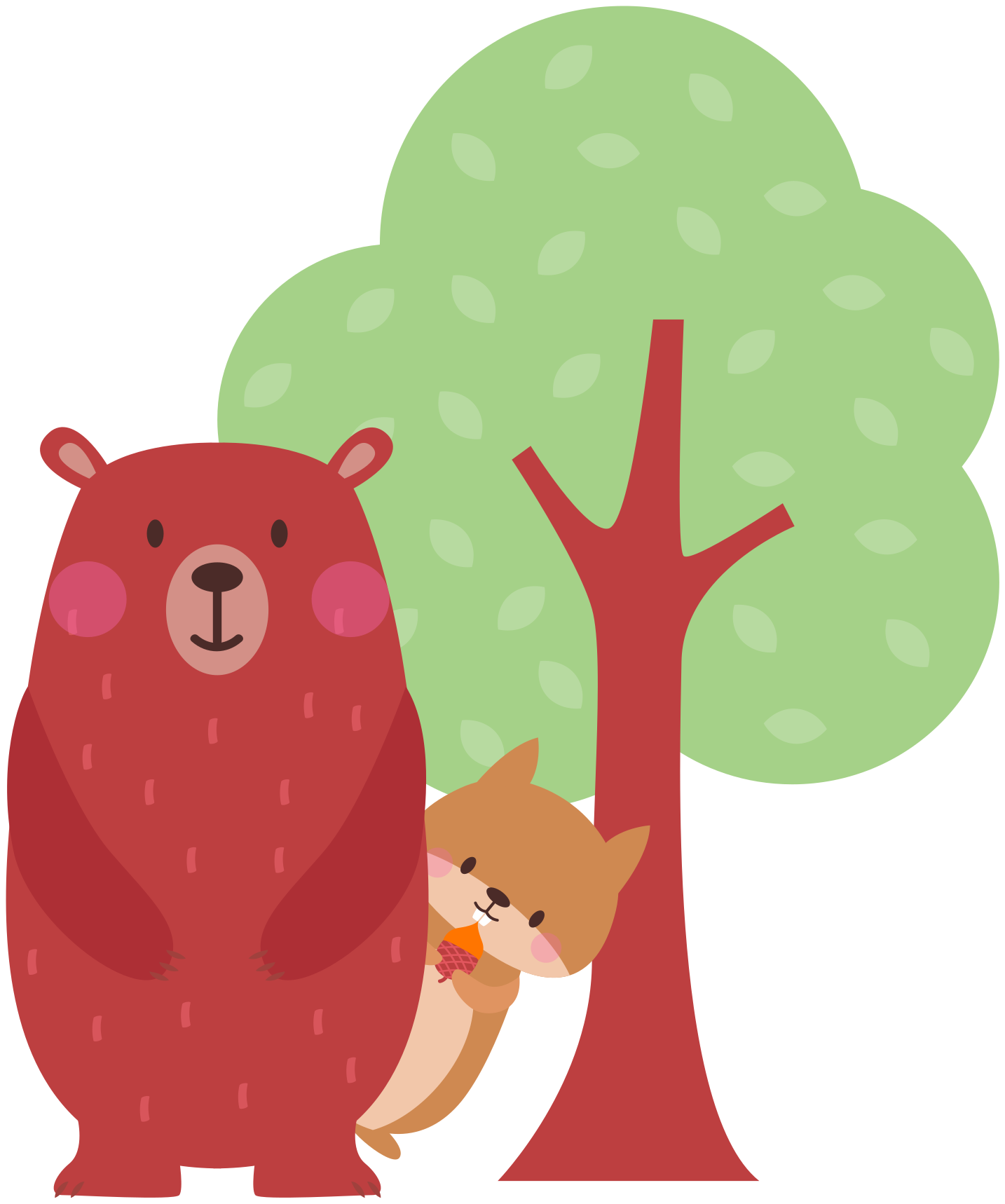 Tapis vinyle animal ourson compagnon amusant - TenStickers