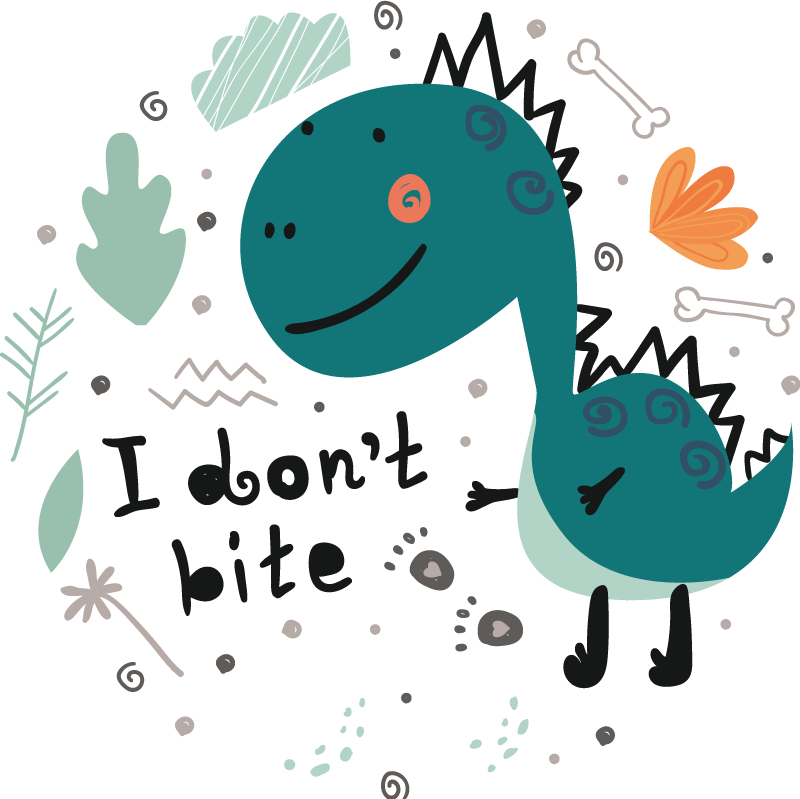 Tapis vinyle animal dinosaure cartoon amical - TenStickers