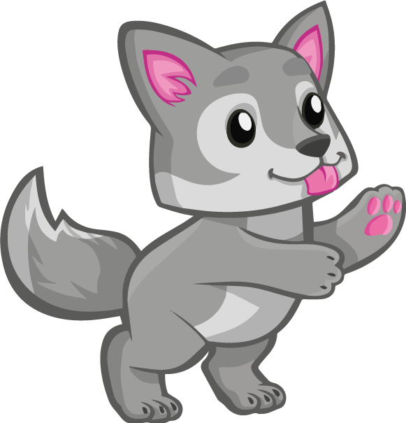 Tapis vinyle animal personnage de chiot espiègle - TenStickers