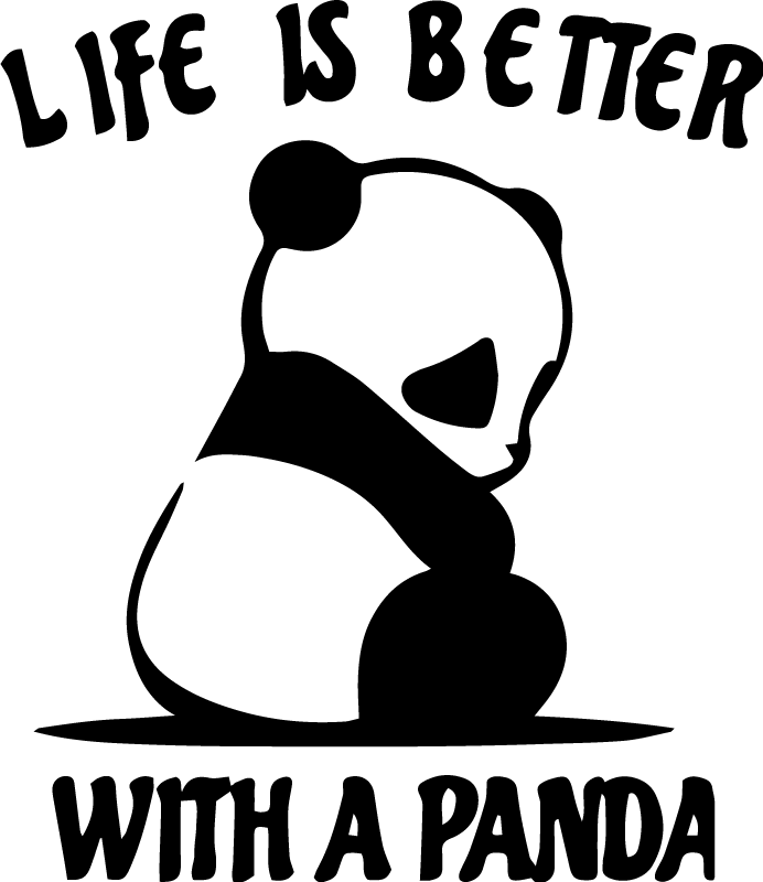 Tapis vinyle animal illustration de panda - TenStickers