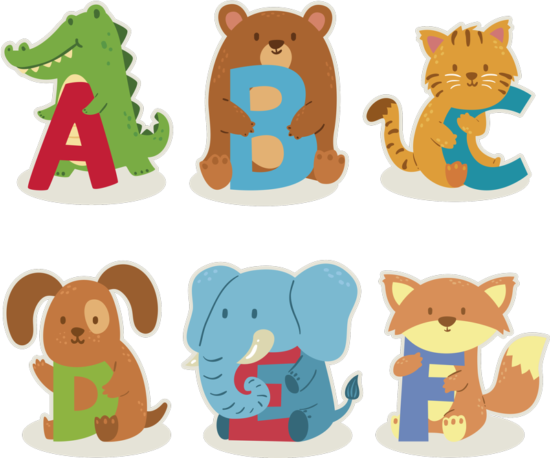 Tapis vinyle animal alphabet des animaux - TenStickers