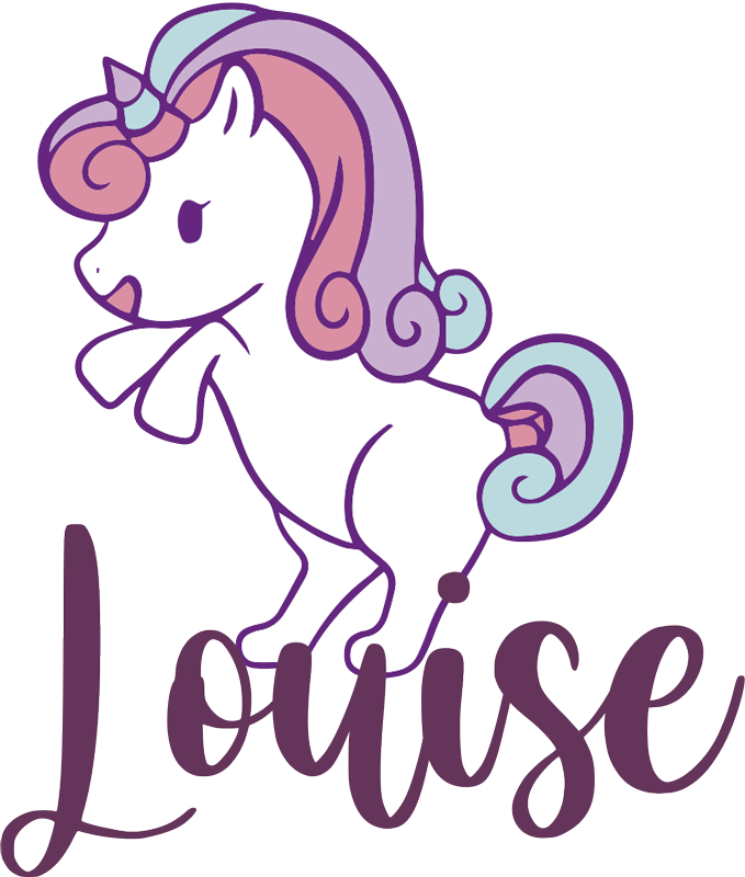 Tapis vinyle animal petit unicorn drôle - TenStickers