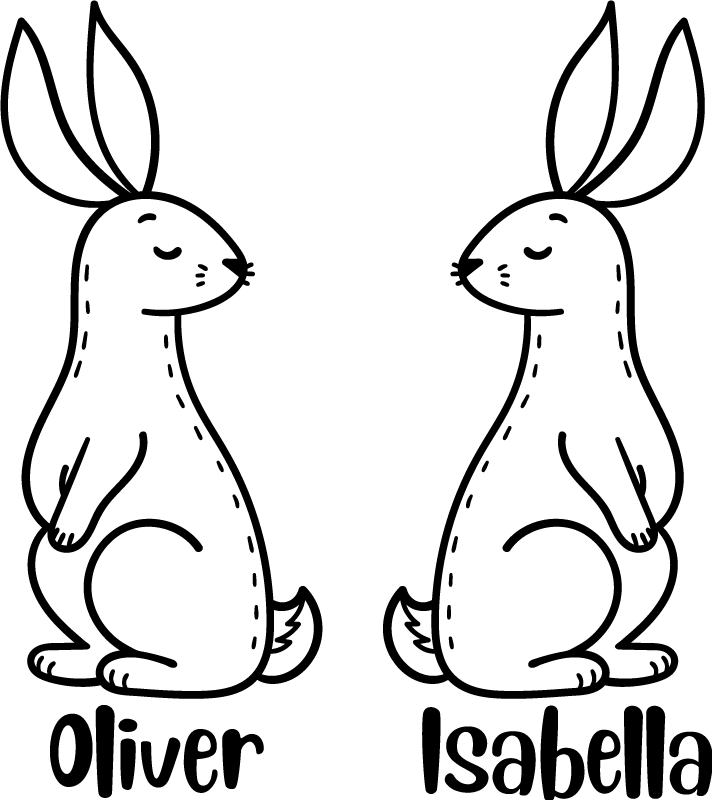 Tapis vinyle animal lapins de pâques personnalisés - TenStickers