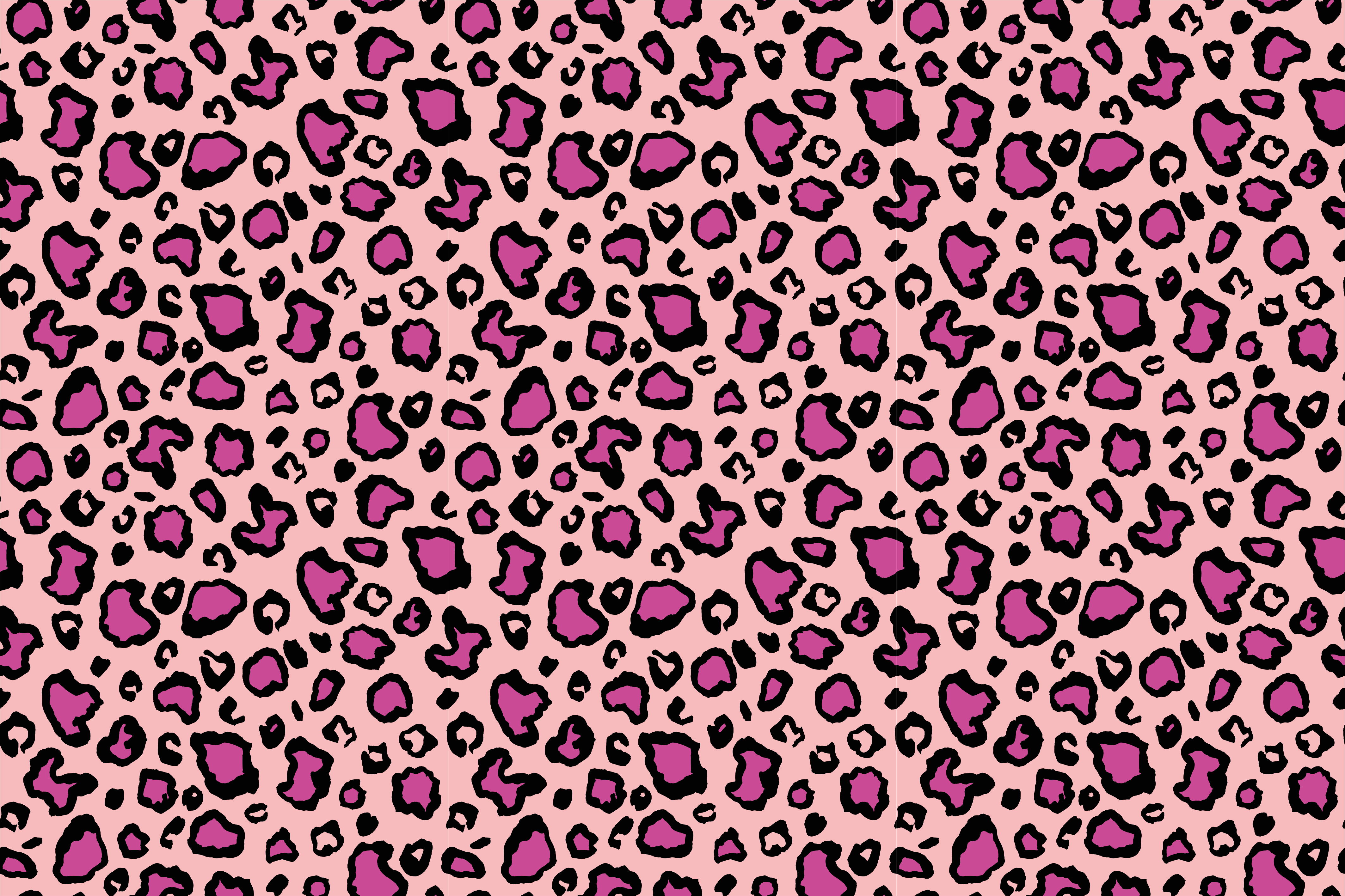 Tapis vinyle animal imitation léopard rose et noir - TenStickers