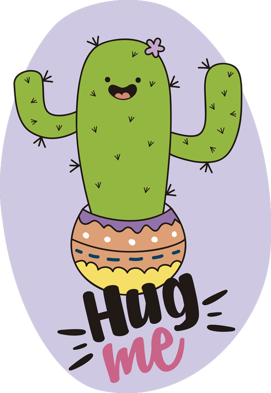 Tapis vinyle animal cactus Étreignant la joie - TenStickers