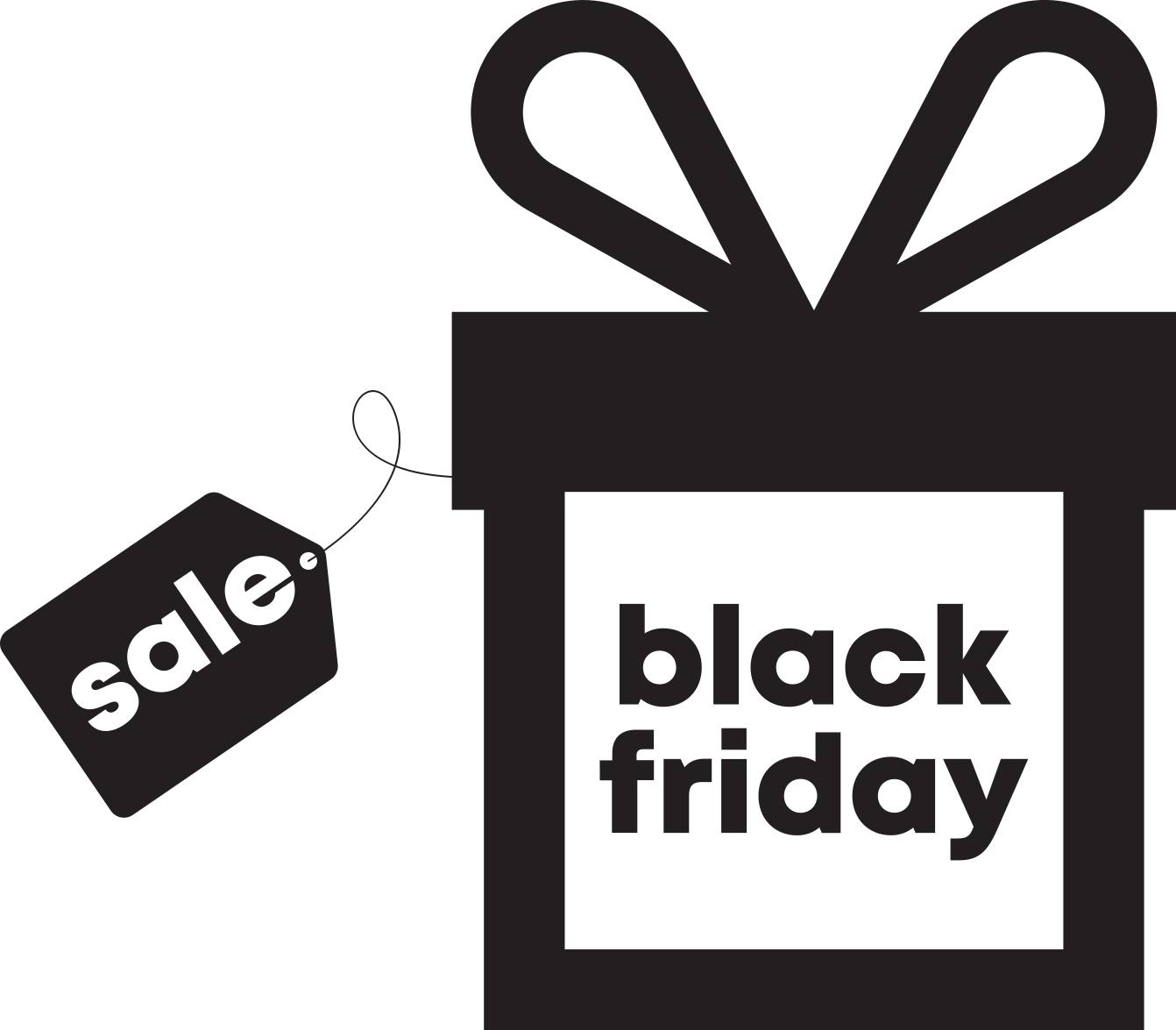 Tapis vinyle black friday dans un cadeau - TenStickers