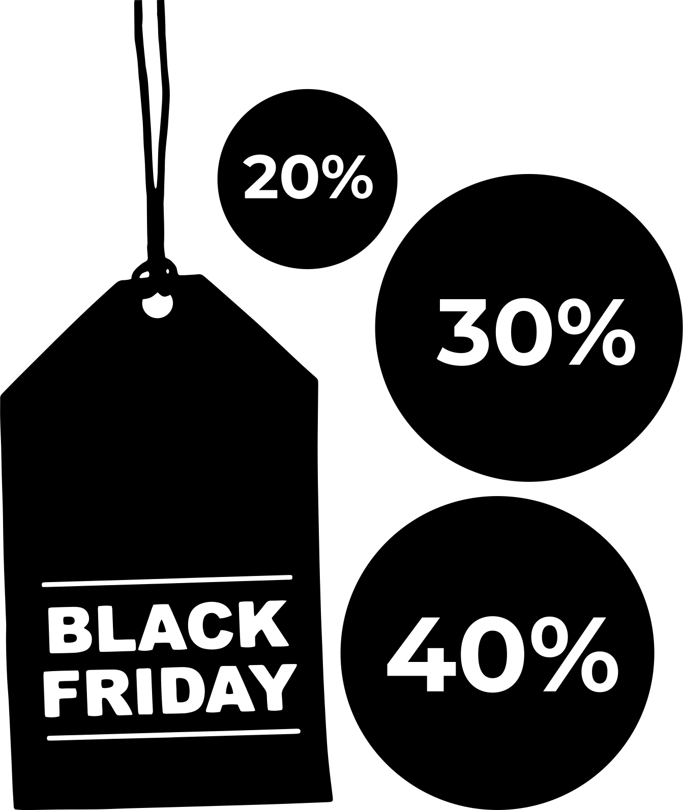 Tapis vinyle black friday ensemble de 3 personnalisable - TenStickers