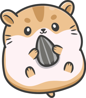 Tapis vinyle animal graphique hamster mignon - TenStickers