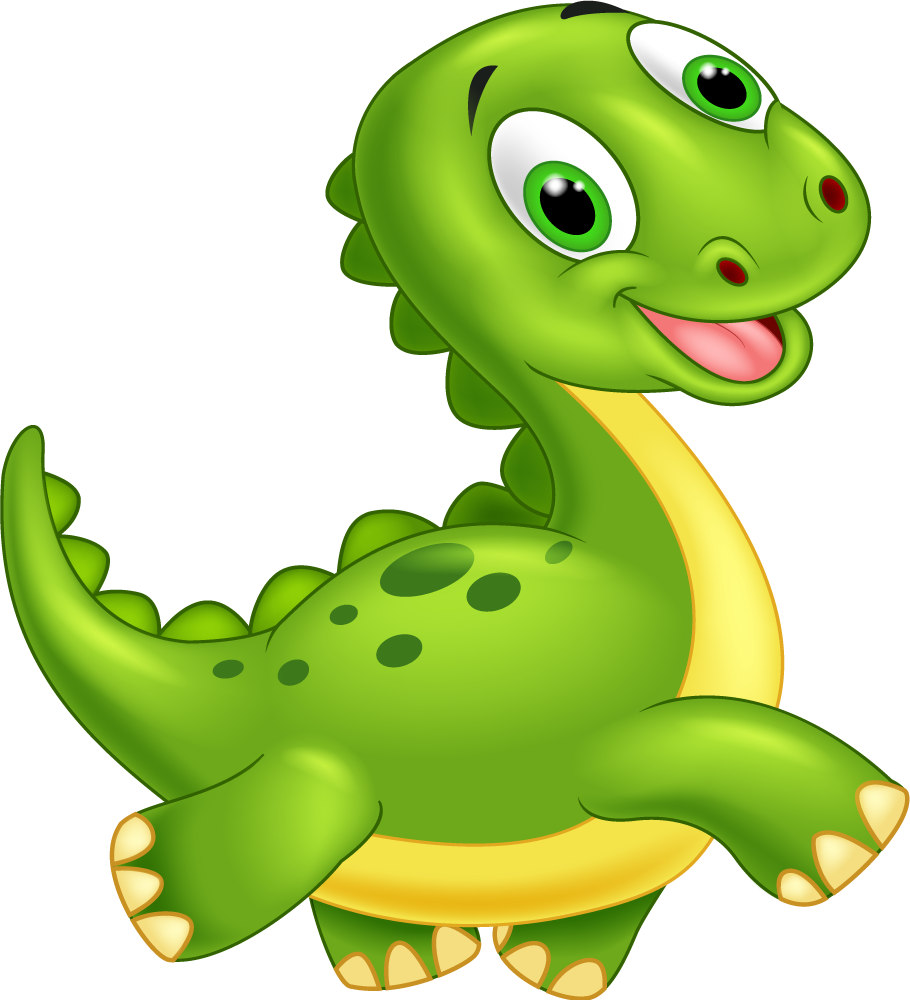 Tapis vinyle animal dinosaure vert mignon - TenStickers
