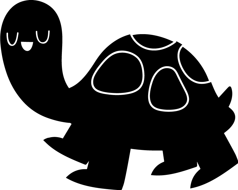 Tapis vinyle animal tortue noire géante - TenStickers