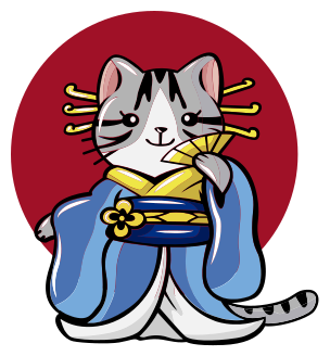 Tapis vinyle animal chat décoratif japonais - TenStickers