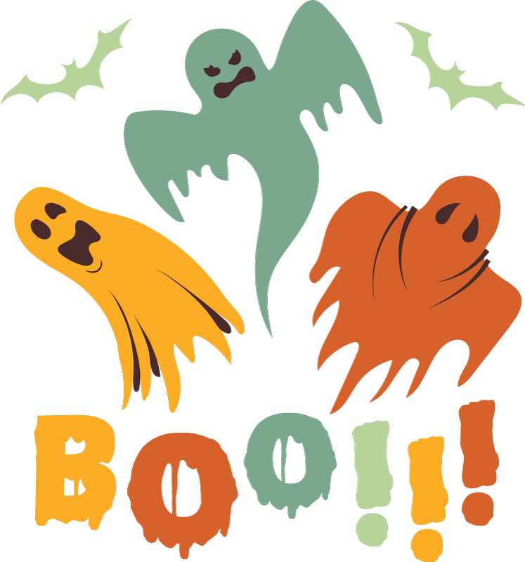 Tapis vinyle pour halloween fantôme boo - TenStickers