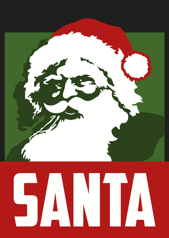 Tapis vinyle noël père noël réaliste - TenStickers