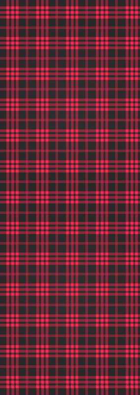 Tapis vinyle noël motif tartan de noël - TenStickers