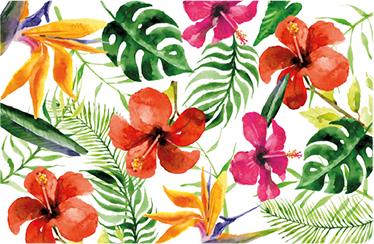 Tapis vinyle plantes monstera coloré - TenStickers