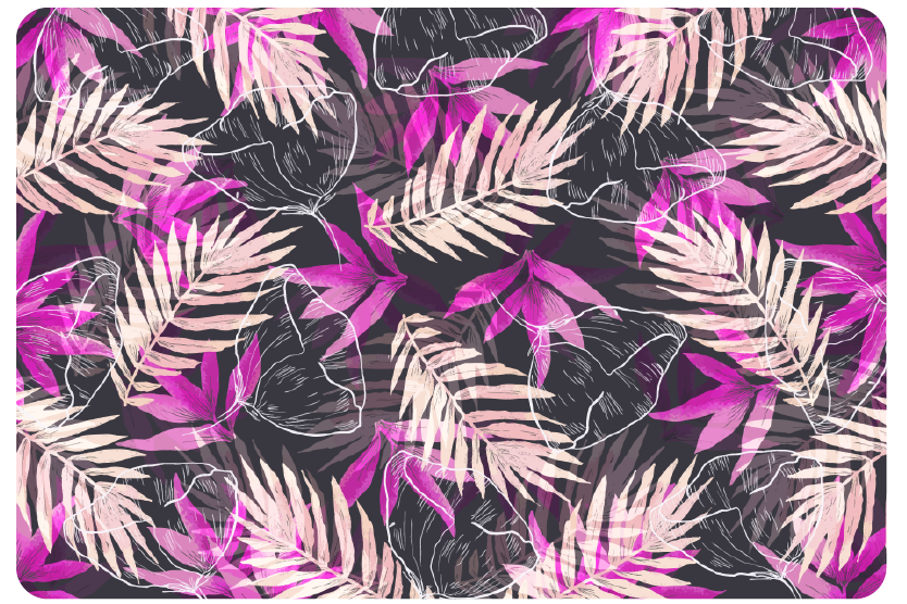 Tapis vinyle plantes fleurs exotiques - TenStickers