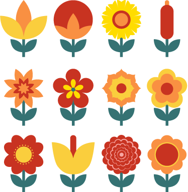 Tapis vinyle plantes collection fleurs d'été - TenStickers