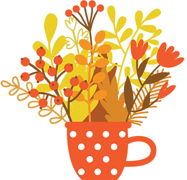Tapis vinyle plantes pot d'automne - TenStickers
