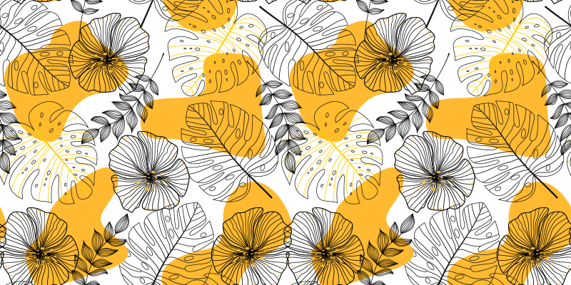 Tapis vinyle plantes design fleuri kallax - TenStickers