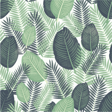Tapis vinyle plantes grandes vertes - TenStickers