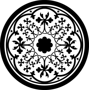 Tapis vinyle plantes rosace gothique - TenStickers