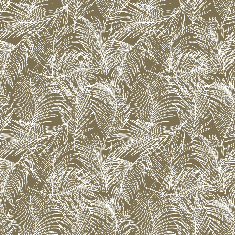 Tapis vinyle plantes feuilles brunes élégantes - TenStickers