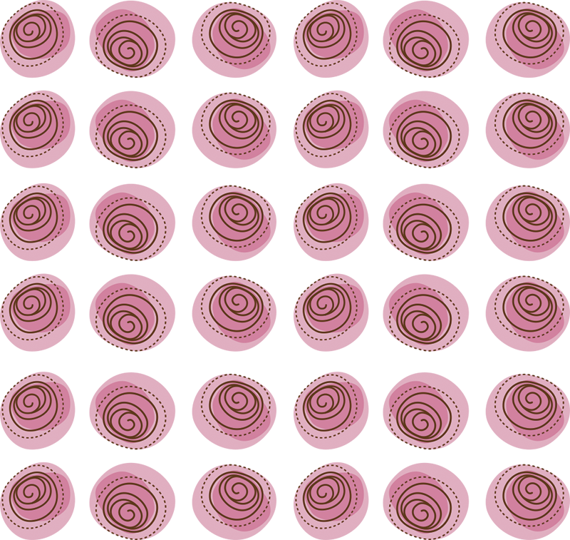 Tapis vinyle plantes ornement floral rose - TenStickers