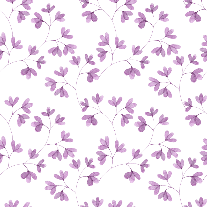 Tapis vinyle plantes design rose de feuilles - TenStickers