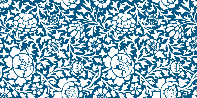 Tapis vinyle plantes bleu marine - TenStickers