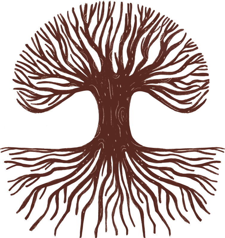 Tapis vinyle plantes arbre de vie racines longues - TenStickers