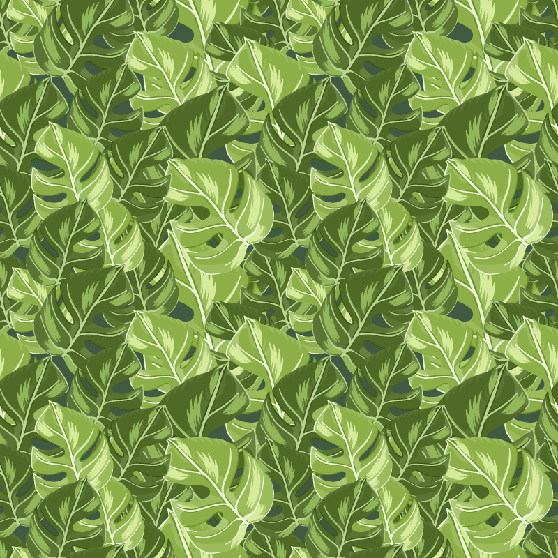 Tapis vinyle plantes design monstera - TenStickers