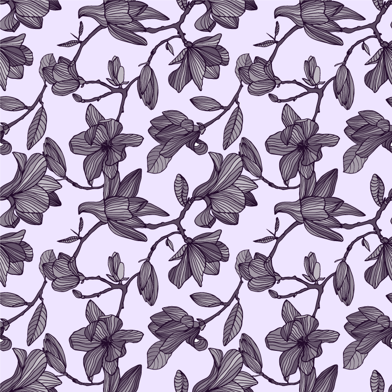 Tapis vinyle plantes design de magnolia mignon - TenStickers
