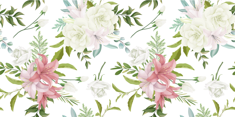 Tapis vinyle plantes jardin minimaliste réaliste - TenStickers