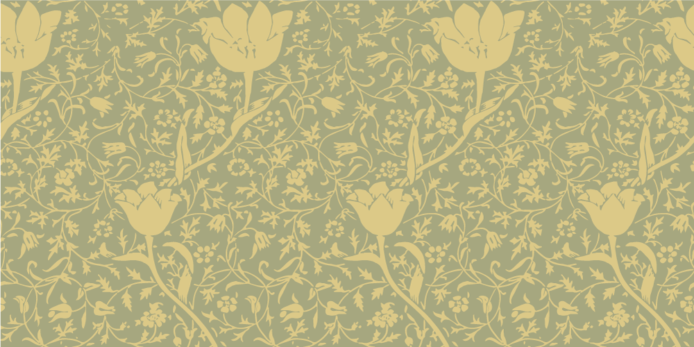 Tapis vinyle plantes style or et vert - TenStickers