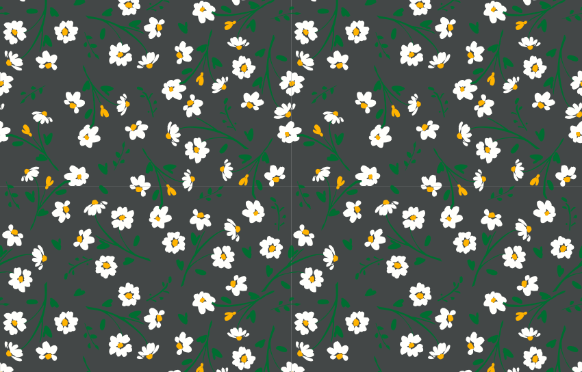 Tapis vinyle plantes fleur marguerite fond gris - TenStickers