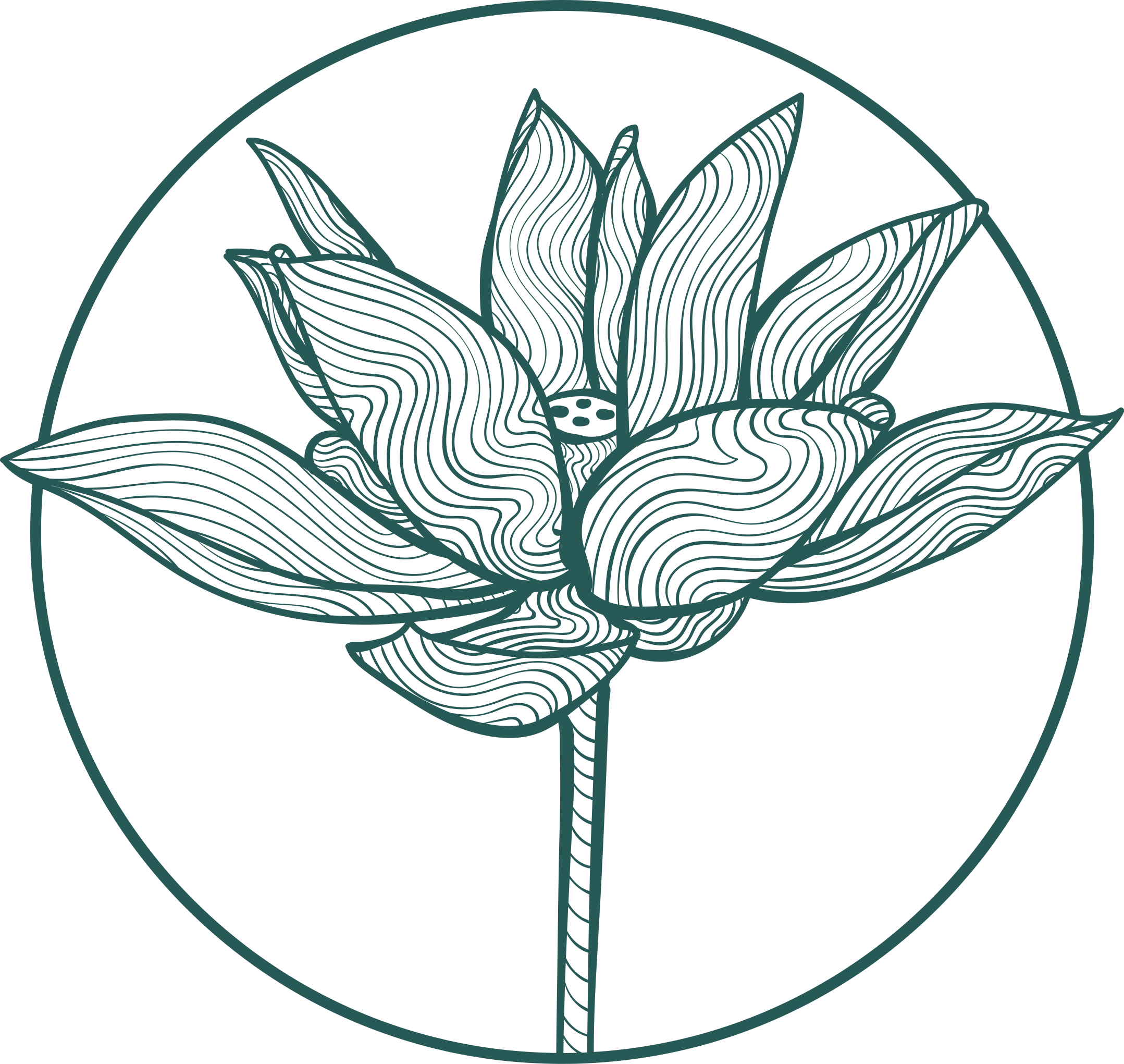 Tapis vinyle plantes illustration de fleurs de lotus - TenStickers