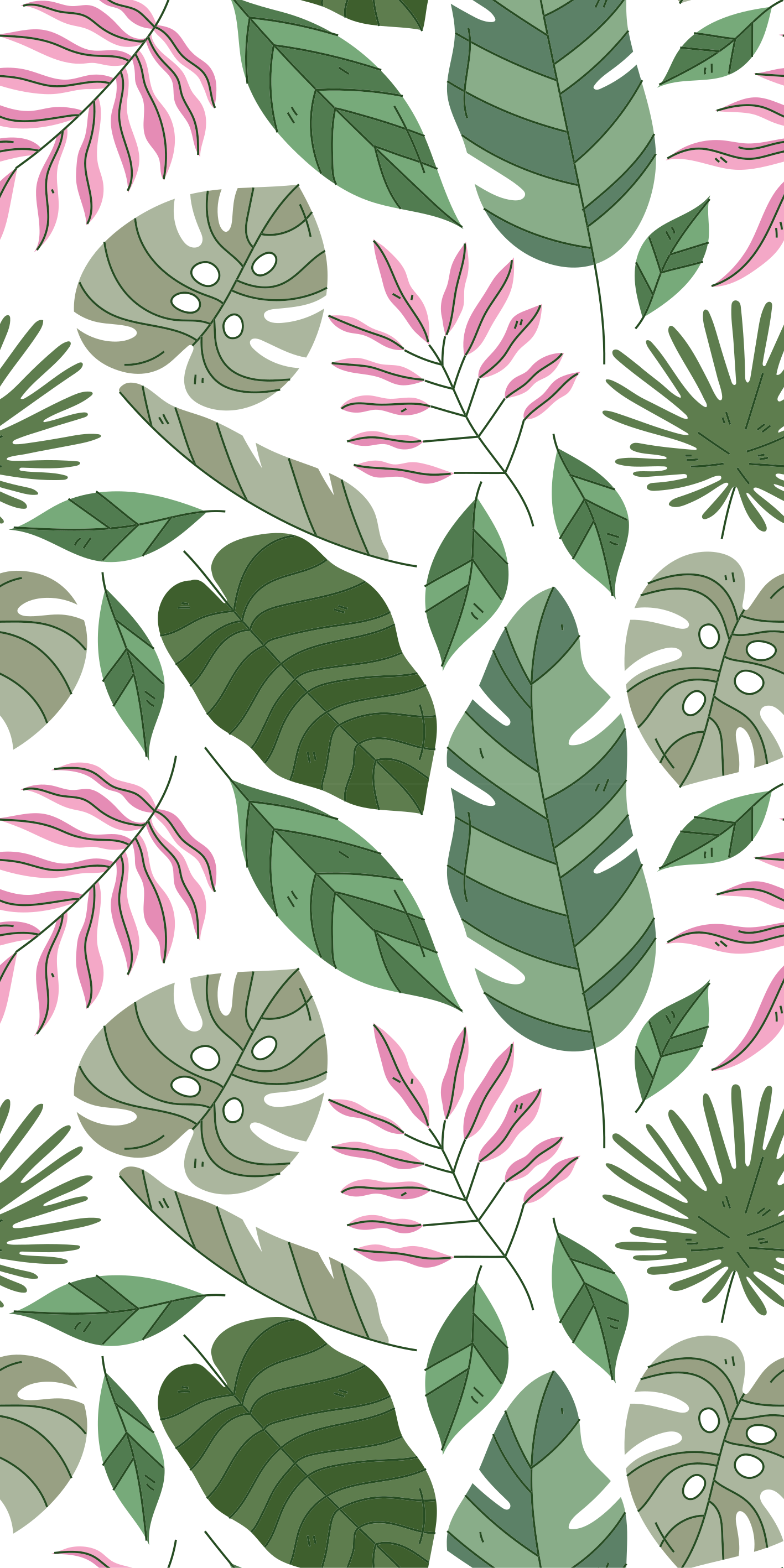 Tapis vinyle plantes jardin tropical minimaliste - TenStickers