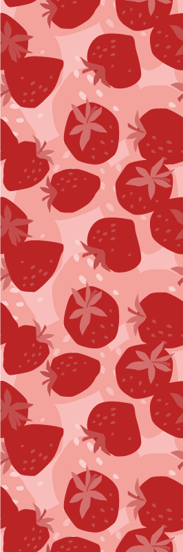 Tapis vinyle cuisine fraises rouges abstraites sans fin - TenStickers