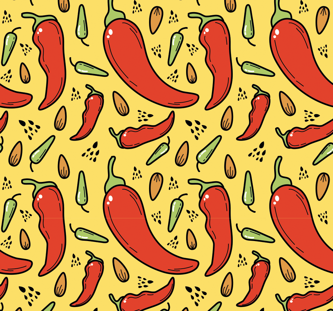 Tapis vinyle cuisine piments rouges et verts - TenStickers