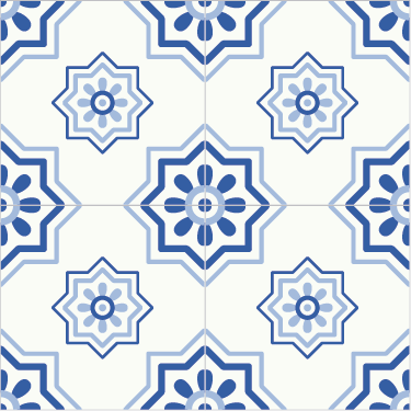 Tapis vinyle salle de bain autocollant bleu - TenStickers