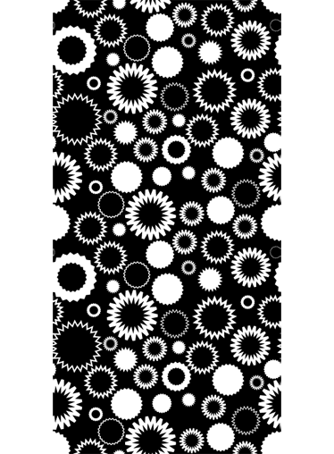 Tapis vinyle salle de bain tournesols noirs et blancs - TenStickers