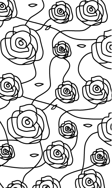Tapis vinyle salle de bain roses minimalistes - TenStickers