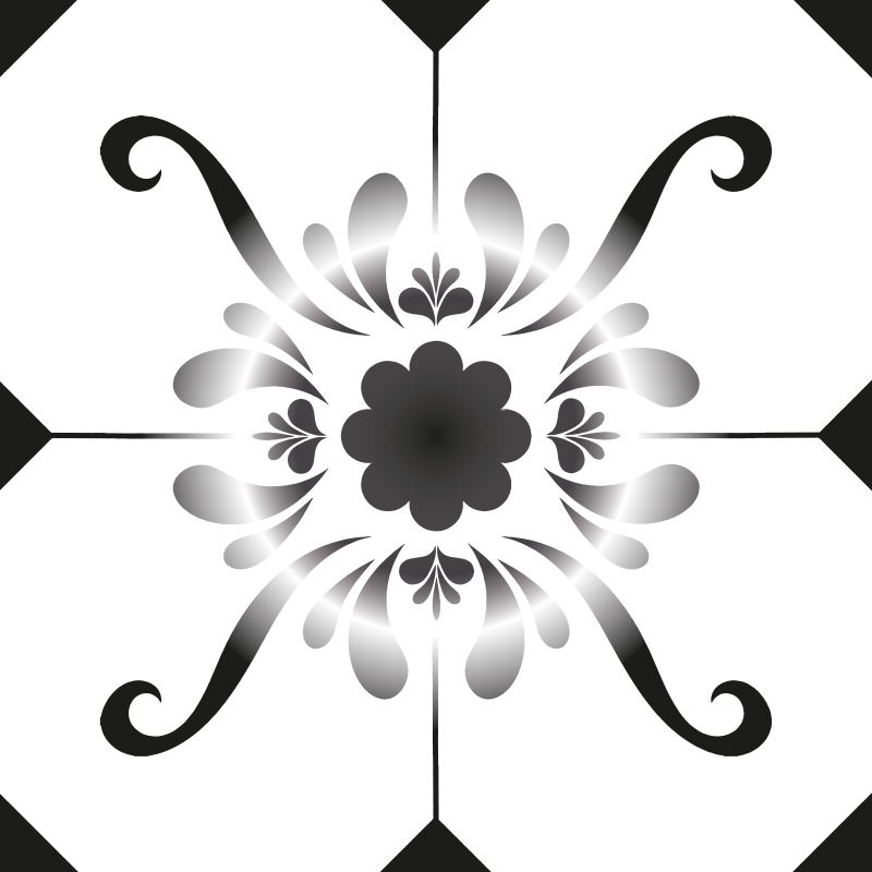 Tapis vinyle salle de bain motif carrelage vinyle - TenStickers