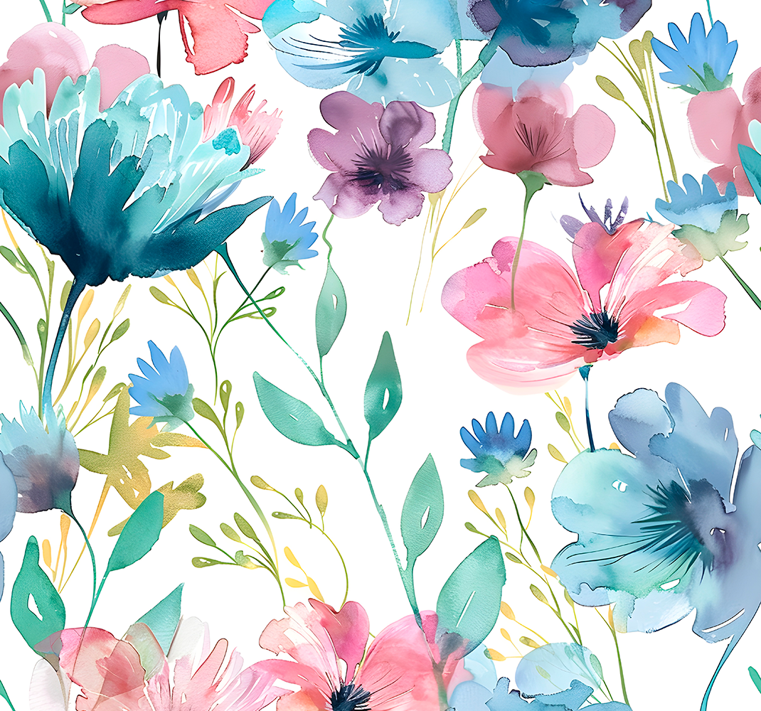 Tapis vinyle plantes fleurs sauvages en été - TenStickers