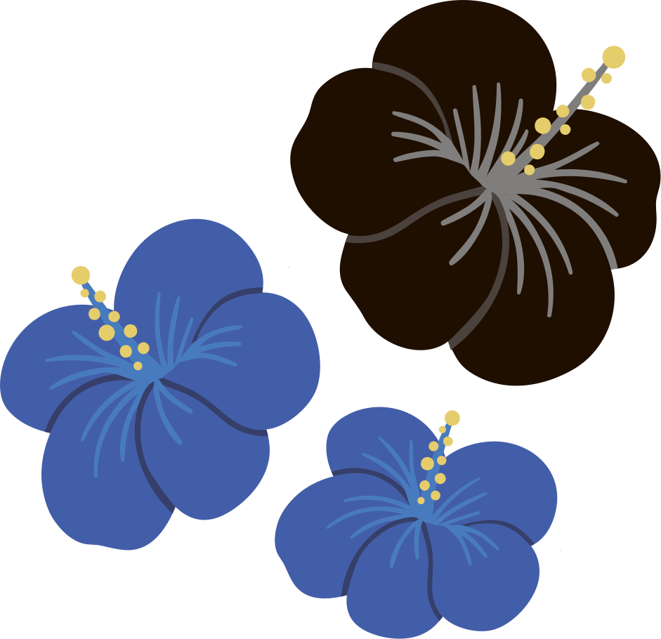 Tapis vinyle plantes arrangement floral hibiscus - TenStickers