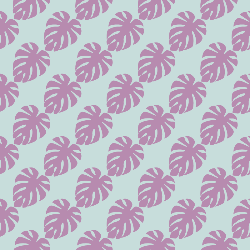 Tapis vinyle plantes motif feuilles - TenStickers