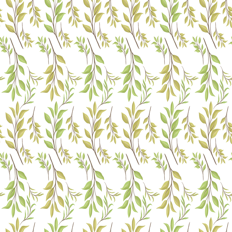 Tapis vinyle plantes motif vert luxuriant - TenStickers
